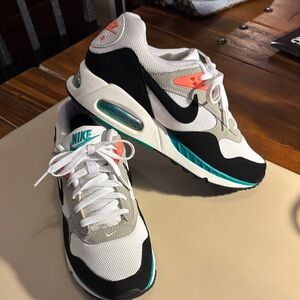 Nike Women's Air Max Running Sneakers in White, Black, Teal & Coral